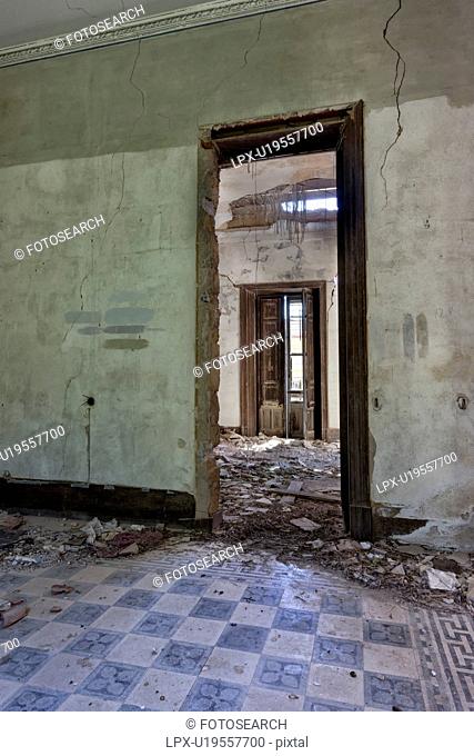 Poggioreale interior detail of earthquake destruction, Sicily, I
