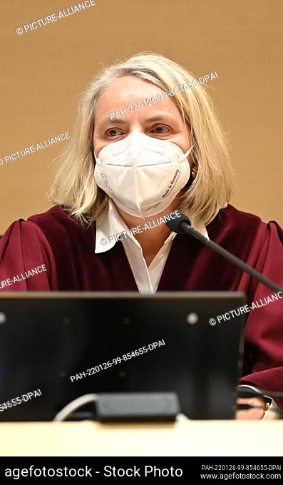 26 January 2022, Baden-Wuerttemberg, Karlsruhe: Barbara Mayen, Chairwoman of the Fourth Civil Senate at the Federal Court of Justice (BGH)
