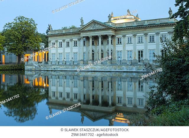 Evening at the Palace on the Isle in Lazienki Park, Warsaw, Poland