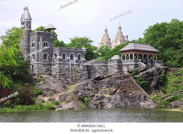 Belvedere Castle and Turtle Pond, Central Park, Manhattan, New York City, New York, United States of America, North America