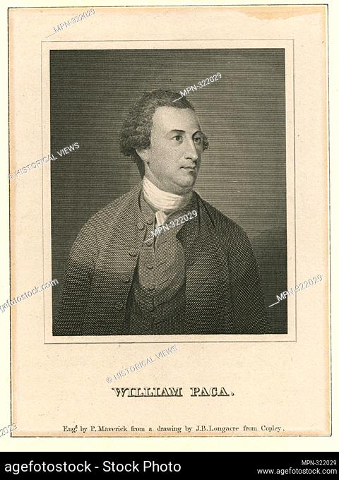 William Paca. Maverick, Peter (1780-1831) (Engraver) Longacre, James Barton (1794-1869) (Artist) Copley, John Singleton (1738-1815) (Artist)