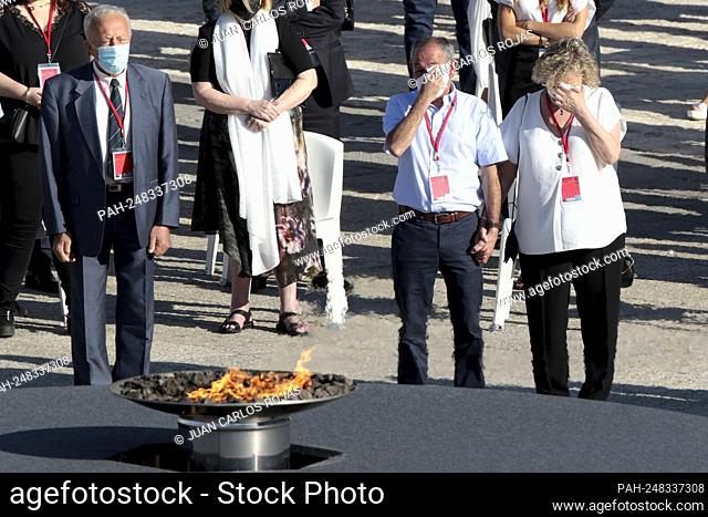 Madrid, Spain; 15.07.2021.- Relatives of the victims King Felipe VI, accompanied by Queen Letizia, preside over the second State tribute to the victims of the...