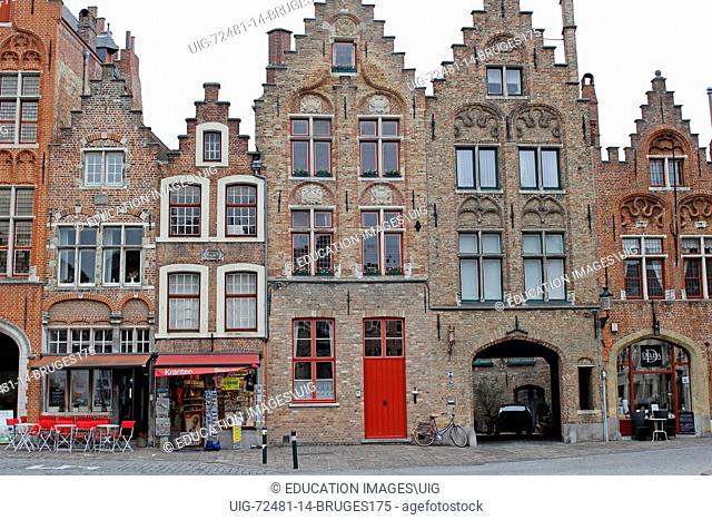 Bruges Belgium Flanders Europe Brugge gable roof guild houses