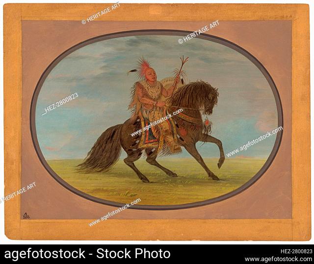 The Running Fox on a Fine Horse - Saukie, 1861/1869. Creator: George Catlin
