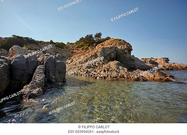 Natural inlet of the sea typical of the southern coast of Sardinia