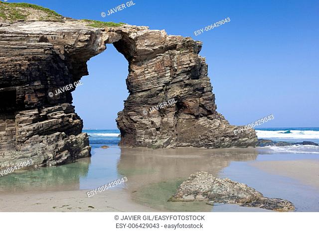 Beach of the cathedrals, Ribadeo, Lugo, Galicia, Spain
