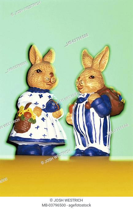 Easter bunny figures   Figures, Easter bunnies, couple, hare couple, concept, childhood, innocently, nicely, dearly, Easter, Easter, Nippes, kitsch