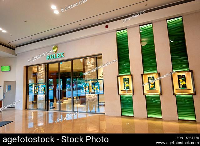 Taipei, Taiwan - June 15th, 2020: Rolex, famous brand at 101 department store at Taipei, Taiwan, Asia