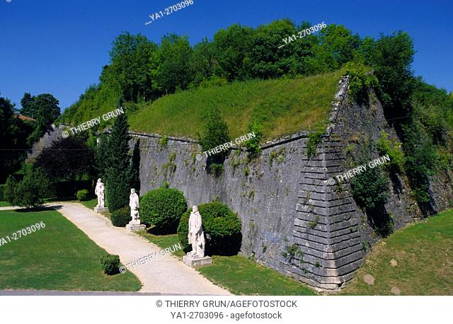 France, Meuse (55), Verdun town, Carrefour des Marechaux, commemorative syatues of old generals