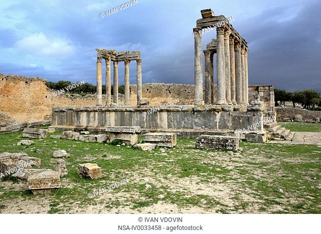 Junona temple, Dougga Thugga, UNESCO World Heritage Site, Tunisia