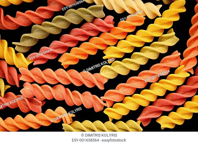 fusilli pasta food background