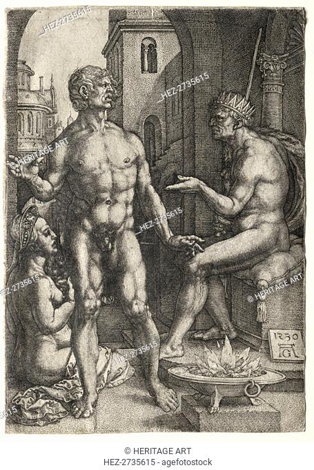 Mucius Saevola, 1530. Creator: Heinrich Aldegrever (German, 1502-1555/61)