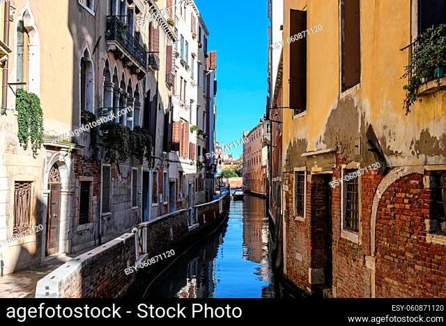 A small waterway in the historic center of Venice