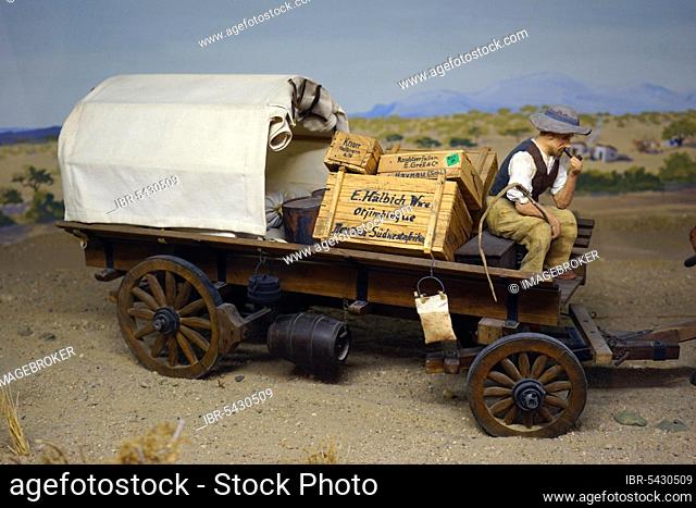 Model of an ox cart, Swakopmund Museum, Swakopmund, Republic of Namibia