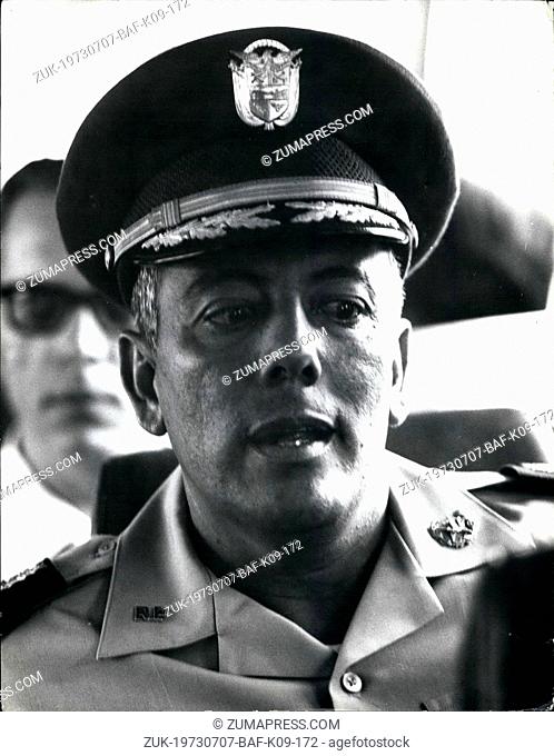 Jul. 07, 1973 - General of Brigade Omar Torrijos Herrera head of the Government of Panama. (Credit Image: © Keystone Press Agency/Keystone USA via ZUMAPRESS