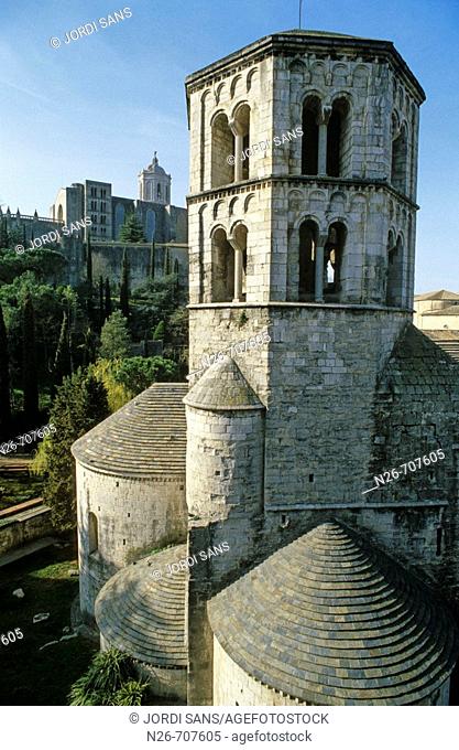 Church of Sant Pere de Galligants monastery. Spain, Catalonia, Girona province, Gironés, Girona