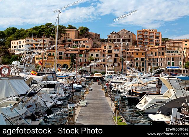 Port in the town of Sóller, Palma de Mallorca