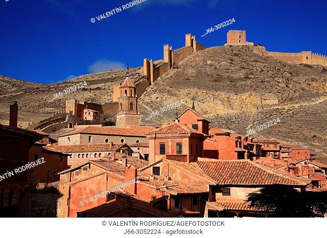Village and wall in Albarracín. Teruel