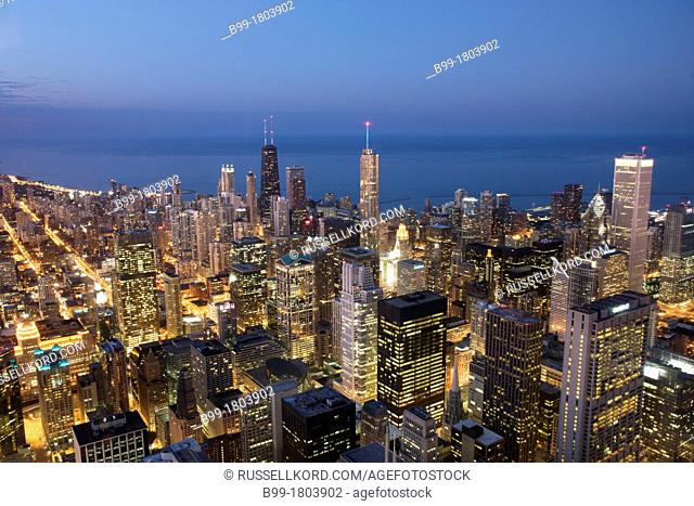 Downtown Loop Skyline Chicago Illinois USA