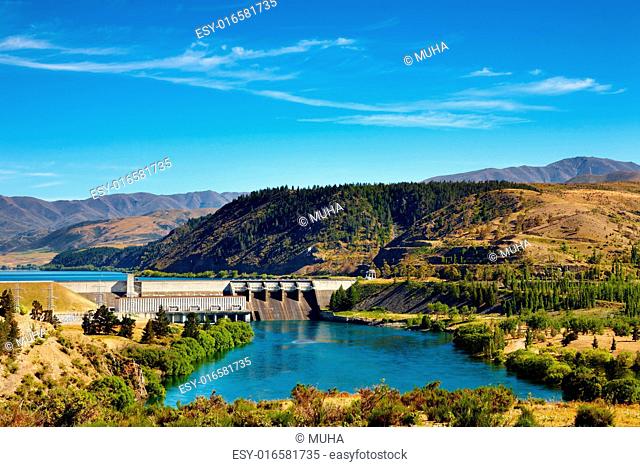 Aviemore hydroelectric dam, New Zealand