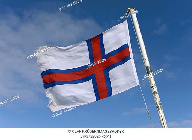 Flag of the Faroe Islands, Faroe Islands, Denmark
