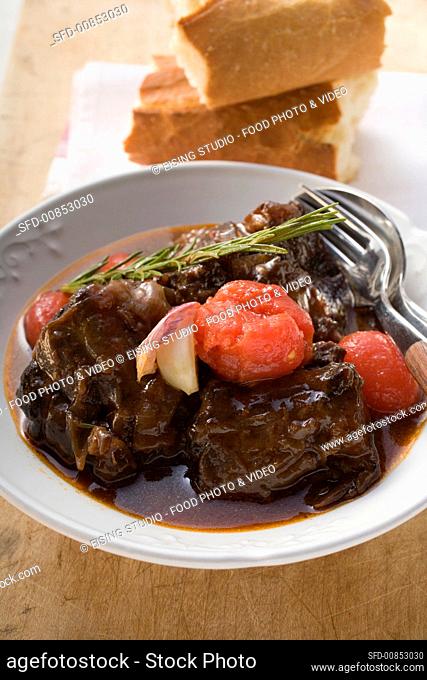 Osso buco alla toscana (Braised shin of veal, Italy)