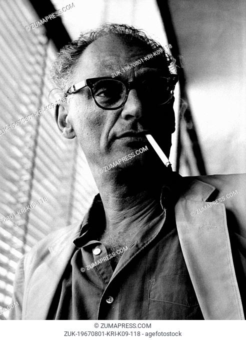 Aug. 1, 1967 - Geneva, Switzerland - 'The Crucible' and 'Death of a Salesman' Pulitzer Prize winning author ARTHUR MILLER died Feb 10th, 2005 at his Roxbury