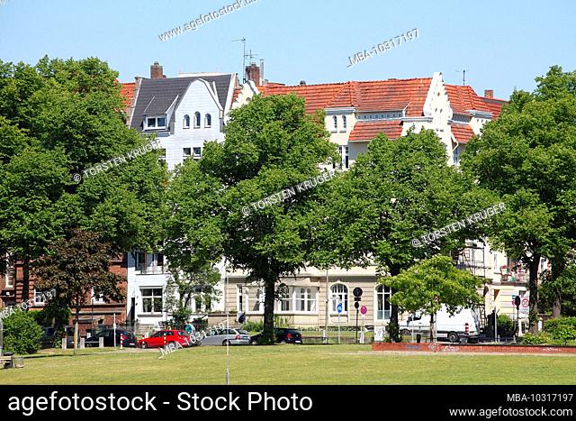 Old residential buildings, Lübeck, Schleswig-Holstein, Germany, Europe