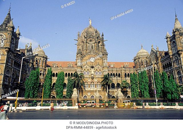 Victoria Terminus VT  now Chhatrapati Shivaji Terminus station CST Railway Station ; Mumbai bombay ; maharashtra ; India
