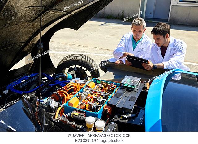 Dynacar, electric vehicle, Researchers work in electric car, Industry Unit, Automotive Industry, Technology Centre, Tecnalia Research & Innovation, Derio