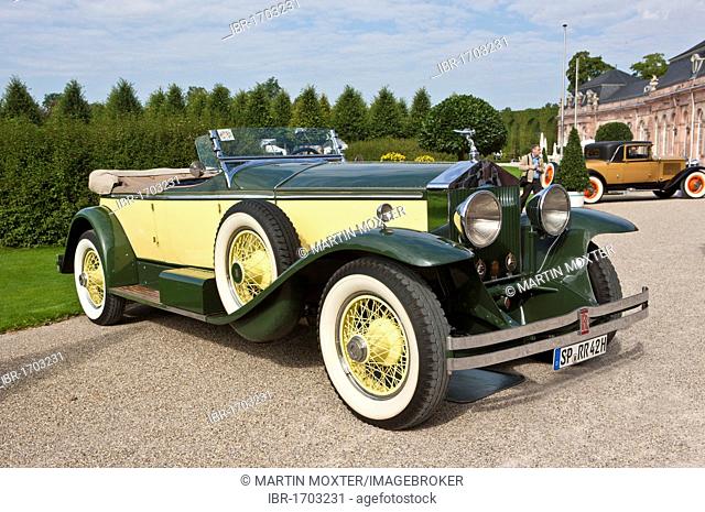 Rolls-Royce Springfield Phantom 1, built in 1929, GB, Classic-Gala, Concours d'Elegance in the Baroque castle gardens, Schwetzingen, Baden-Wuerttemberg, Germany