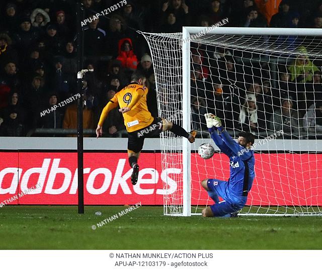 2019 FA Cup Football 4th Round Replay Newport County v Middlesbrough Feb 5th. 5th February 2019, Rodney Parade, Newport, Wales; FA Cup football
