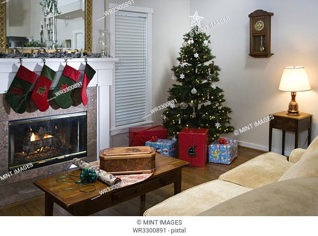 Living Room at Christmas