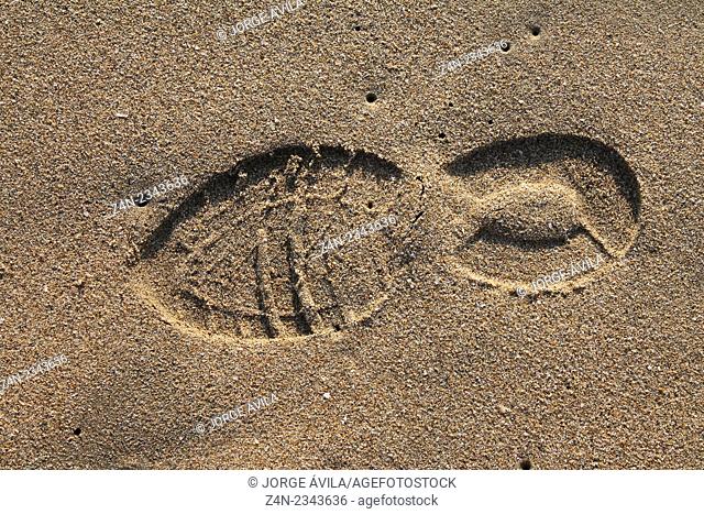 Shoeprint on sand
