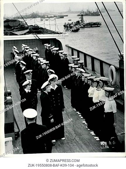 Aug. 08, 1955 - Lady Pamela Mountbatten Visits Members of Girls Nautical Training Corps. The annual week?¢‚Ç¨‚Ñ¢s training course of the Girl?¢‚Ç¨‚Ñ¢s Nautical...
