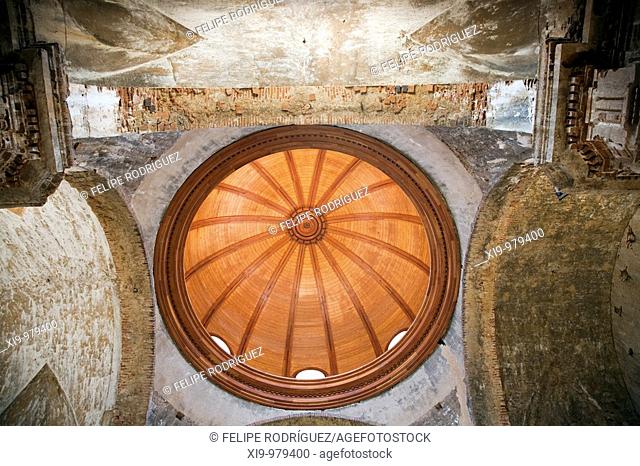 Dome of El Monumento church, town of Castaño del Robledo, province of Huelva, Andalusia, Spain