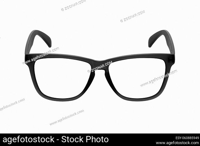 Eye glasses frame black isolated on white background