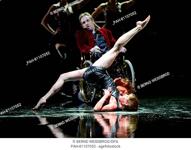 Dancer Elisa Badenes of the Stuttgart Ballet rehearsing the ballet 'Salome' at the opera house in Stuttgart, Germany, 8 June 2016