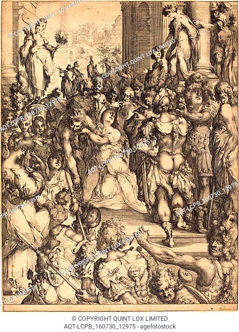 Jacques Bellange, French (c. 1575-died 1616), Martyrdom of Saint Lucy, etching