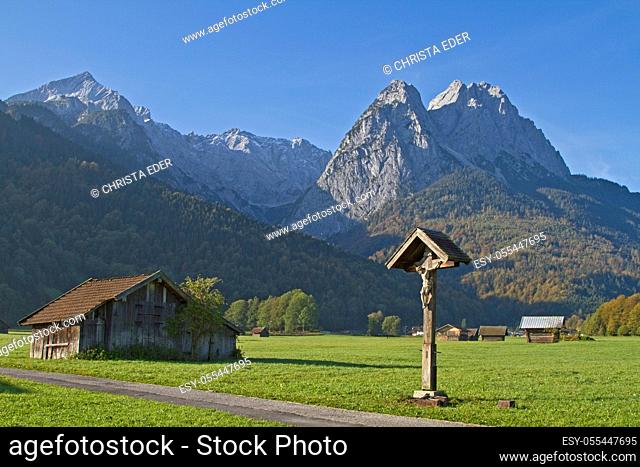 wettersteingebirge, cross, waxenstein