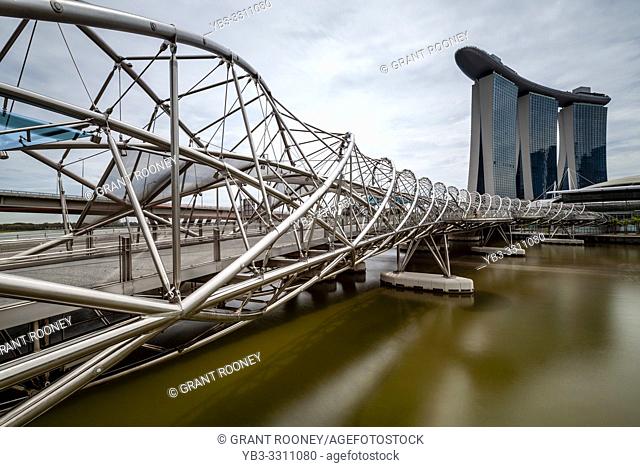 The Helix Bridge, Marina Bay, Singapore, South East Asia