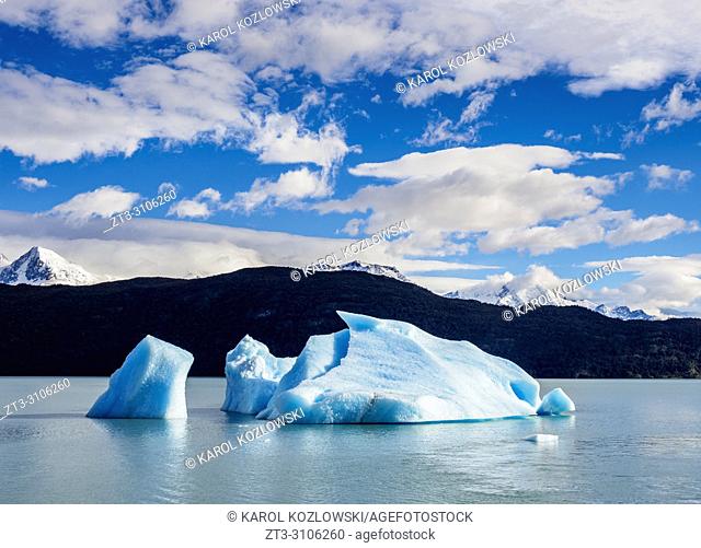 Icebergs on Lake Argentino, Los Glaciares National Park, Santa Cruz Province, Patagonia, Argentina