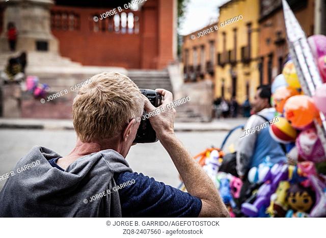 Making the photo at San Miguel de Allende, Mexico
