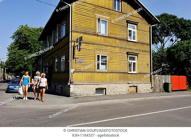 wooden houses of Kalamaja district, Tallinn, estonia, northern europe