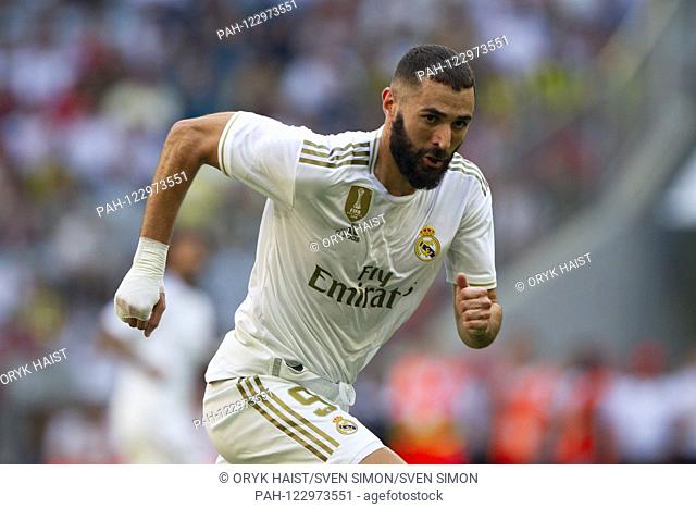 Karim BENZEMA (# 9, REAL). Soccer, Real Madrid (REAL) - Tottenham Hotspur (TOT), Audi Cup 2019, Semifinals, on 07/30/2019 in Muenchen / ALLIANZARENA / Germany