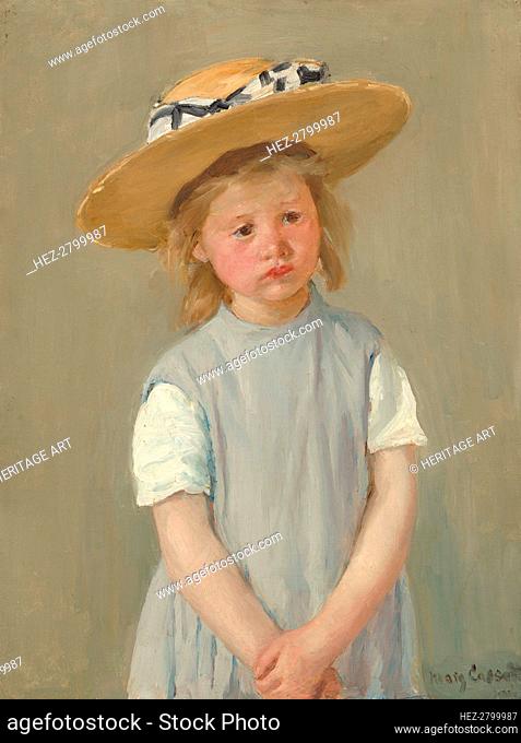 Child in a Straw Hat, c. 1886. Creator: Mary Cassatt