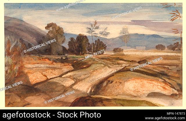 Landscape. Artist: Alexandre-Gabriel Decamps (French, Paris 1803-1860 Fontainebleau); Date: ca. 1840; Medium: Watercolor on wove paper; Dimensions: Sheet: 6 3/4...