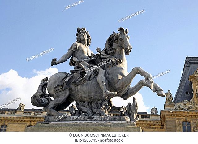LOUIS XIV monument at the Louvre, Paris, France, Europe