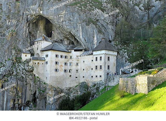 Cave castle Lueg, predjamski grad, Predjama, near Postojna, Slovenia, Europe