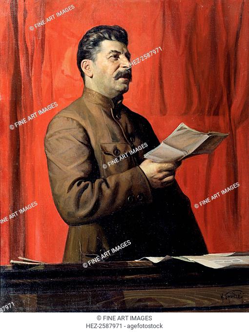 'Portrait of Joseph Stalin', 1933. Born Iosif Vissarionovich Dzugashvili, Stalin (1879-1953) played a prominent role in the Russian Revolution of 1917